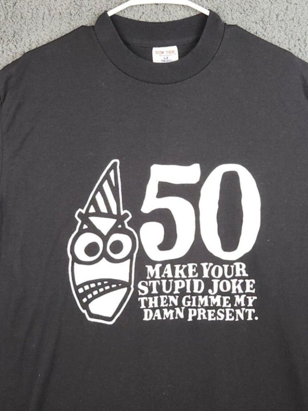 Men's Vintage Single Stitch Shirt Size Large 50th Birthday Funny Humor Graphic